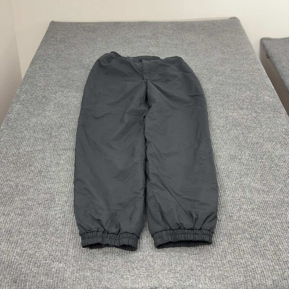 Vintage CB Sports Pants Mens Large Black Nylon Insulated Elastic Hem Gorpcore
